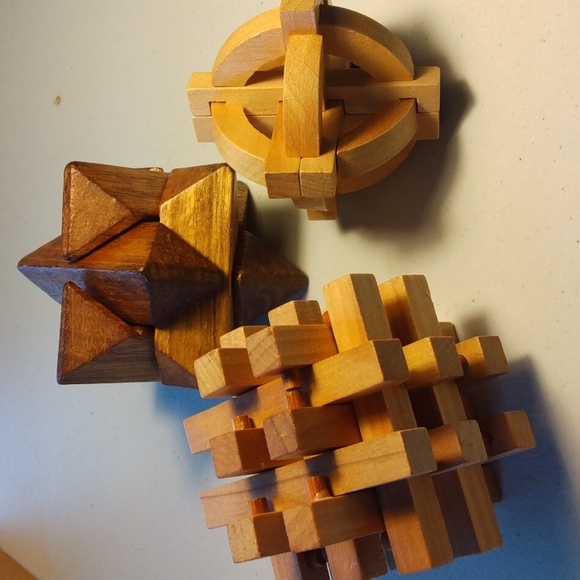 Wooden puzzle set of 3 - Picture 7 of 9